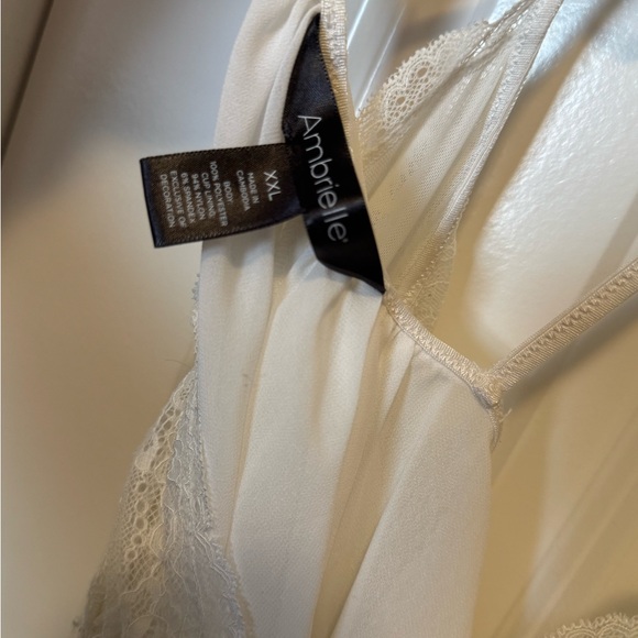 Ambrielle XXL Lace Nightgown Ivory Slip Dress Bridal Loungewear Plus Size - Picture 4 of 6